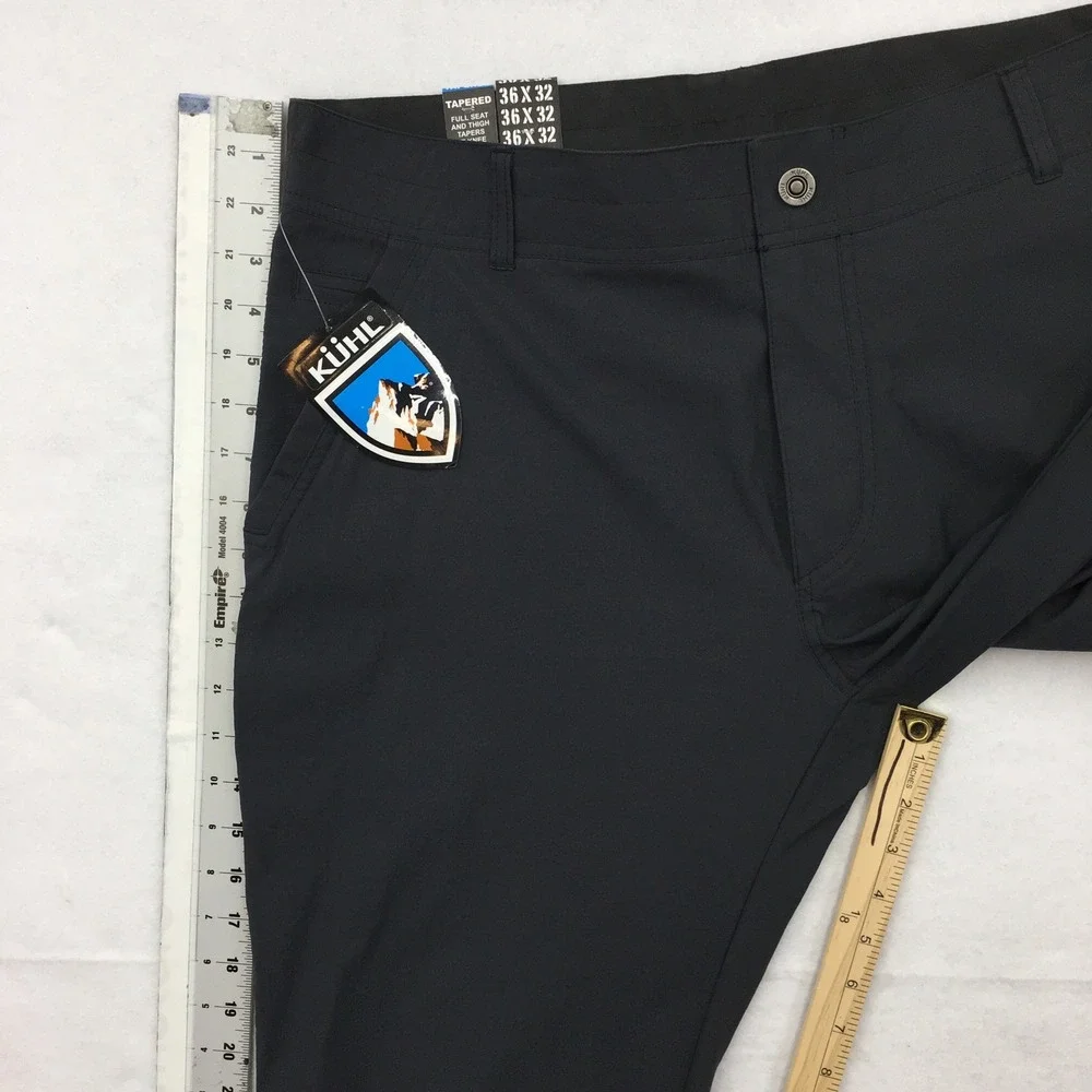 KUHL Renegade Afire Koal Black Tapered Performance Chino Pants Mens 36x32 NEW